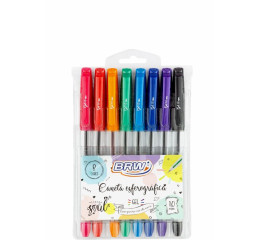 CANETA ESF.GEL 1.0 CORES SORT.BLISTER C/8UN CA0033